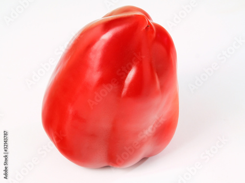 Fresh red pepper on white background © boguslaw