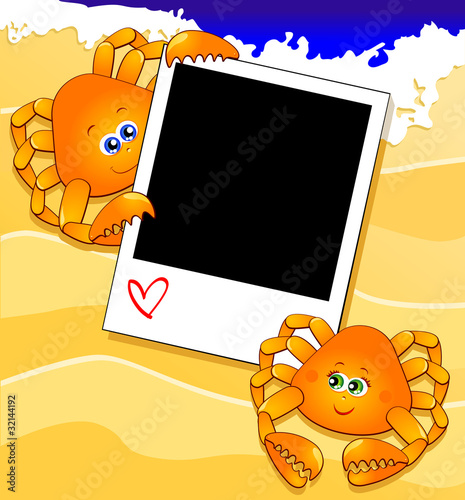 Customizable background, on the beach