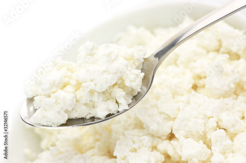 Cottage cheese close-up