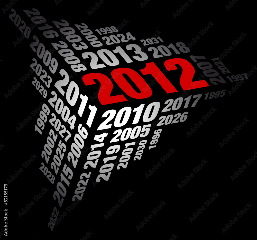 Abstract Cube Corner Year 2012 Black