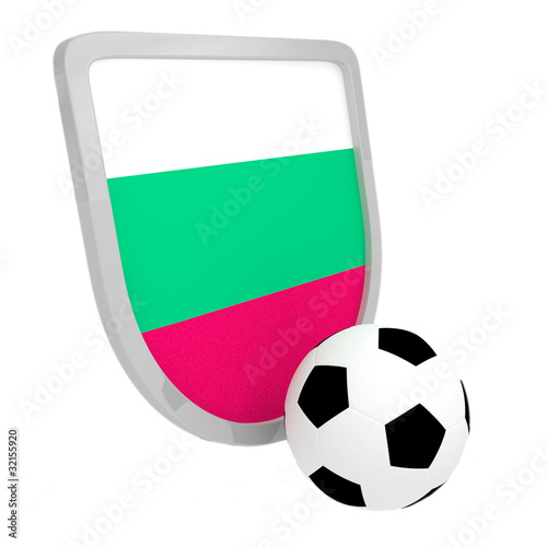 Bulgaria shield soccer isolated