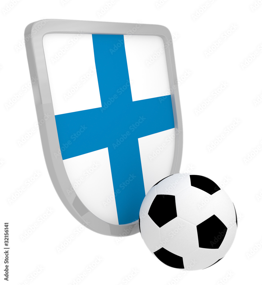 Fototapeta premium Finland shield soccer isolated