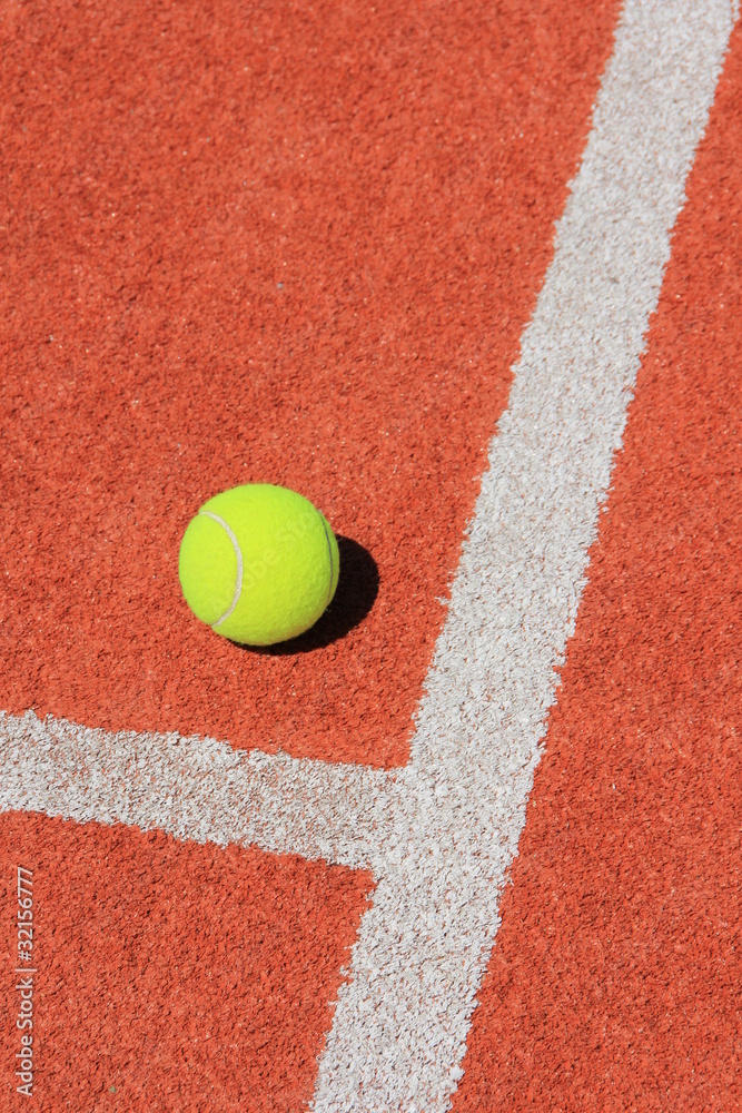 Zoom sur une balle de tennis