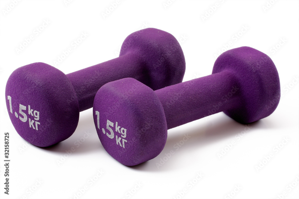 dumbbell over white dumbbell over white