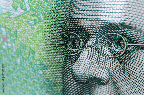 Foto Macro of a 50 kroner bill