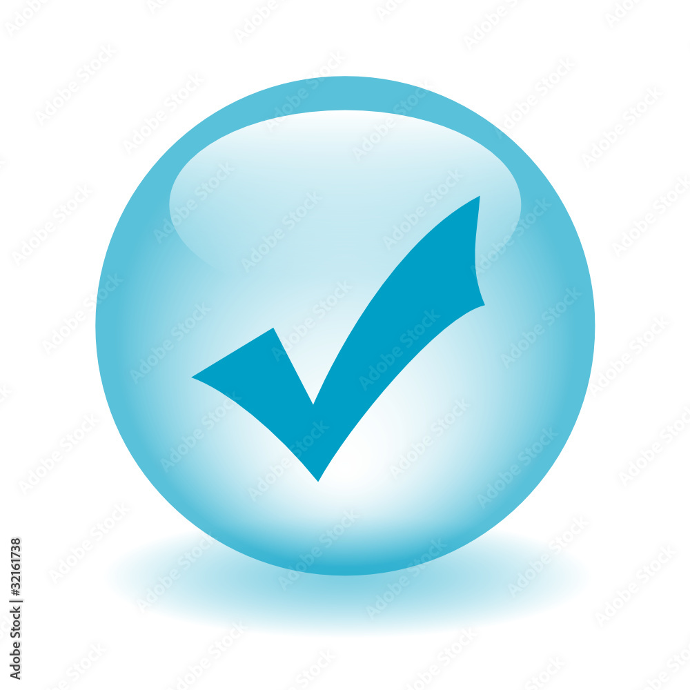 Blue TICK Web Button (confirm continue accept submit validate) Blue TICK Web Button (confirm continue accept submit validate)
