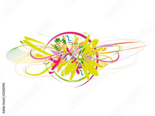 fond abstrait vague fleurs