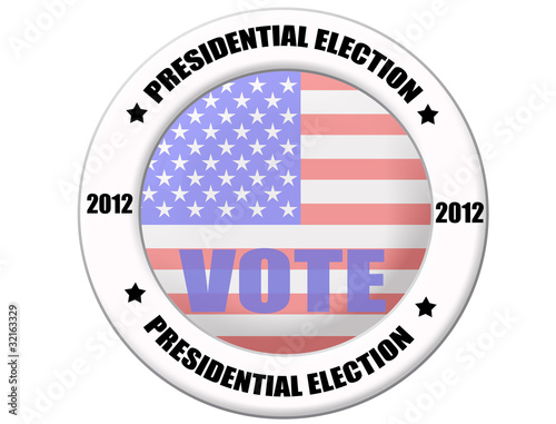 US presidential election button