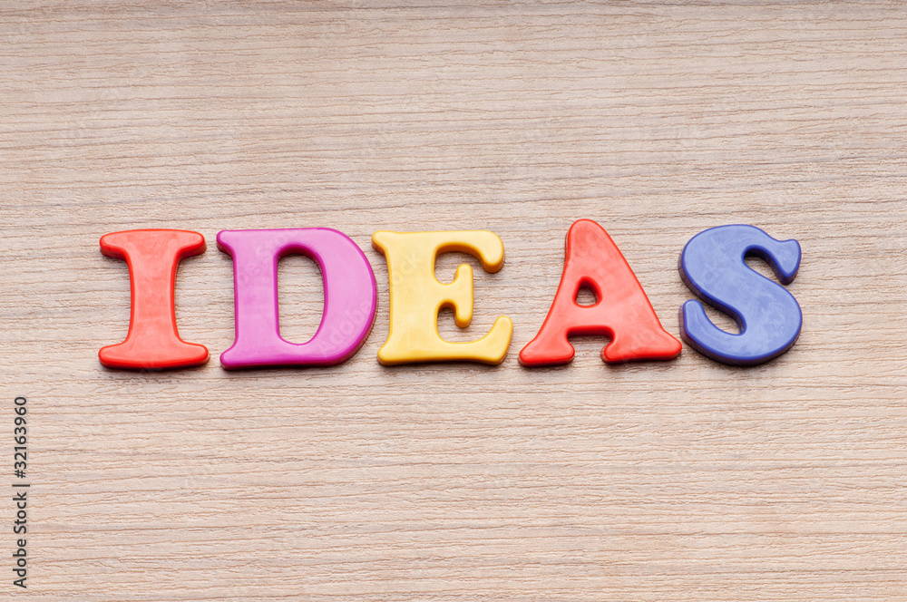 Fototapeta premium Creativity concept with idea word on background