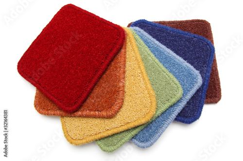 Carpet samples, rainbow