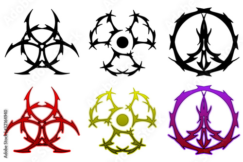 Tattoo symbol set