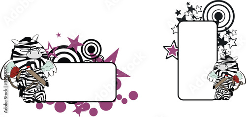 zebra plush cartoon copyspace