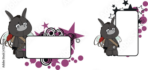 donkey plush cartoon copyspace