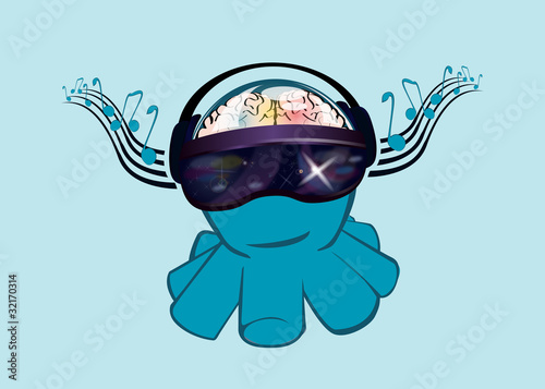 mascotte disc jockey, extra-terrestre