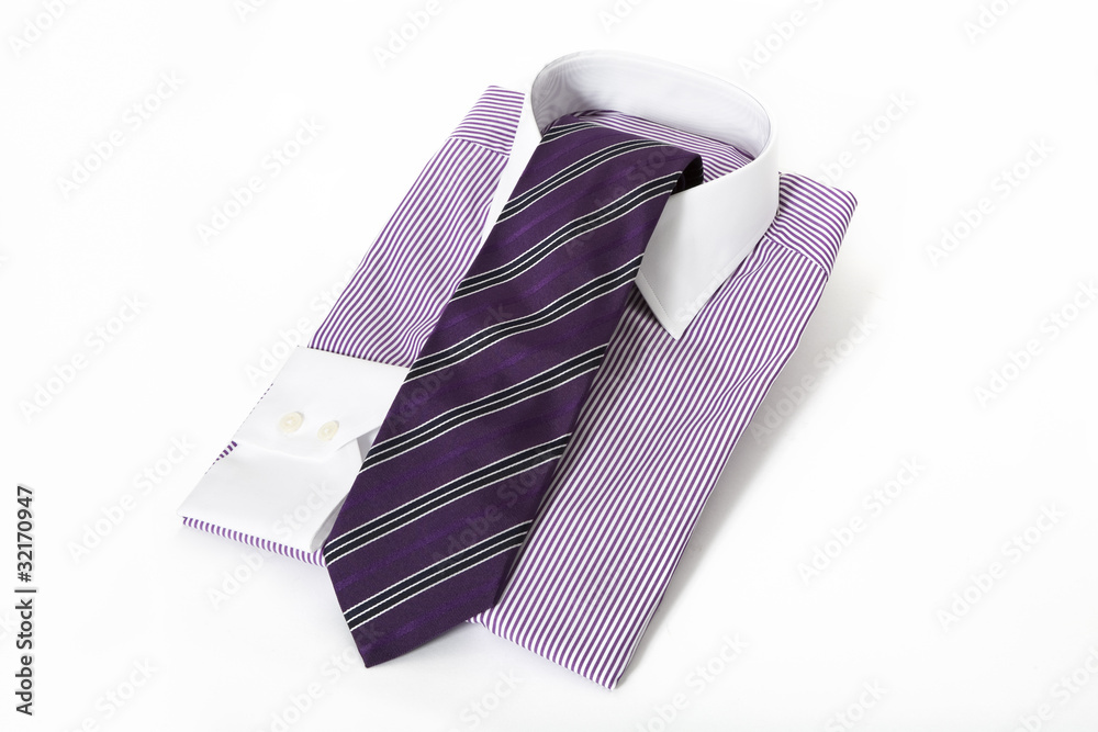 isolated shirt and tie on white background isolated shirt and tie on white background