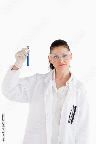 Photography Dark-haired scientist looking at the camera