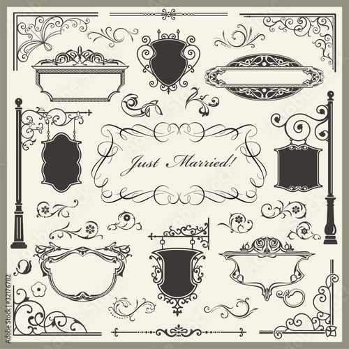 Exquisite Ornamental and Page Decoration Calligraphic Designs
