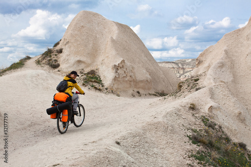 Fototapeta Naklejka Na Ścianę i Meble -  Biking in Cappadocia.