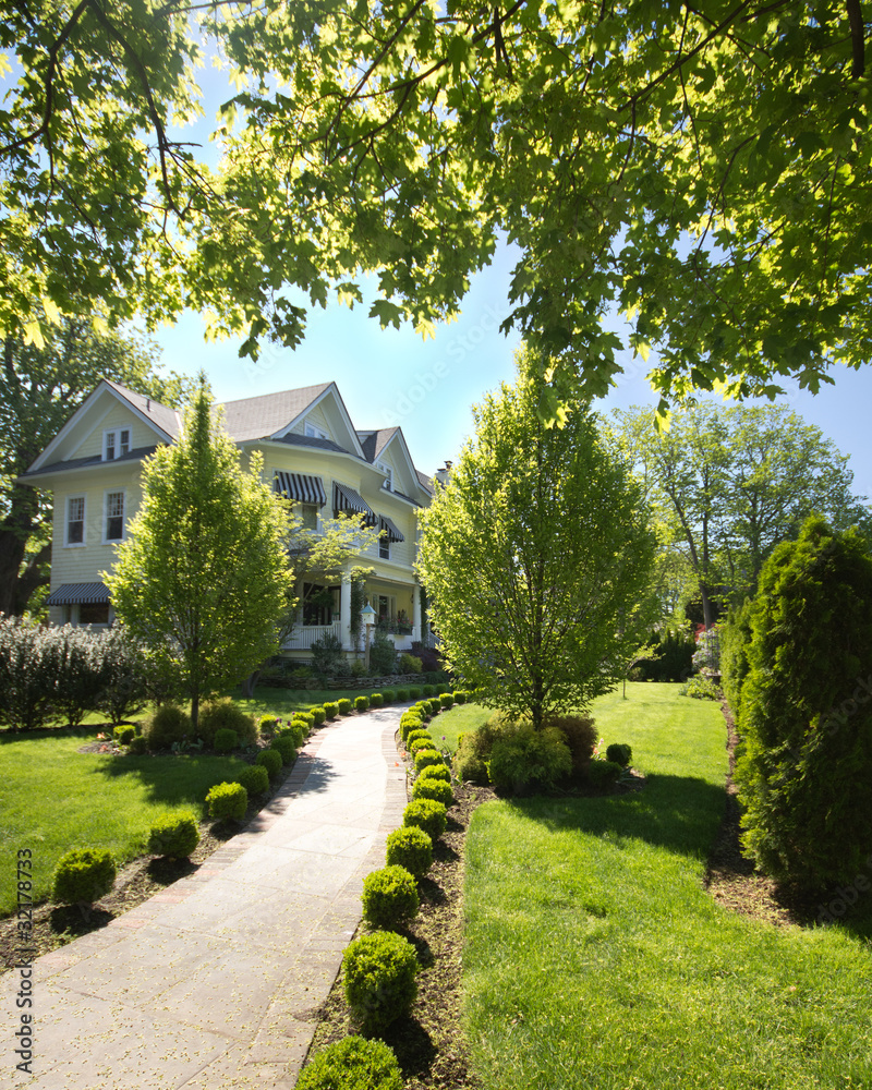 Fototapeta premium Path Leads to Lovely Home