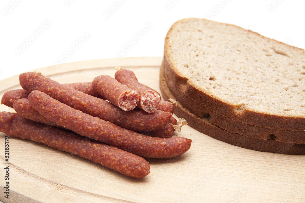 Mettwurst mit Brot