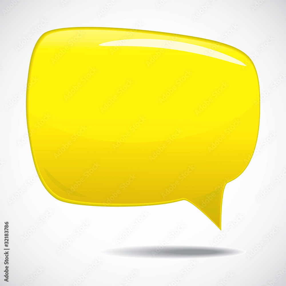 Abstract glossy speech bubble