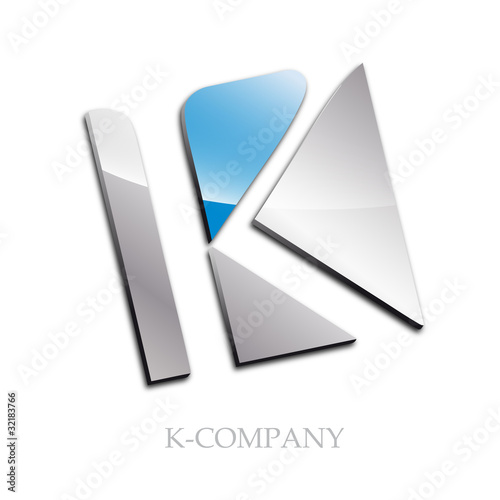 Logo initial letter K 3d # Vector Stock Vector | Adobe Stock