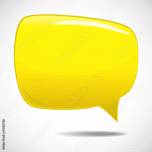 Abstract glossy speech bubble