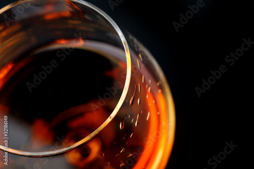 brandy in glass photo