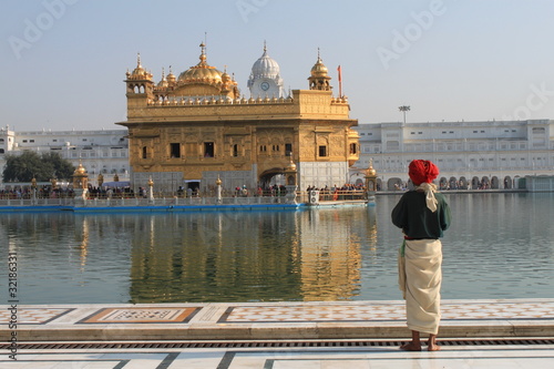 Sikh au temple d'or photo