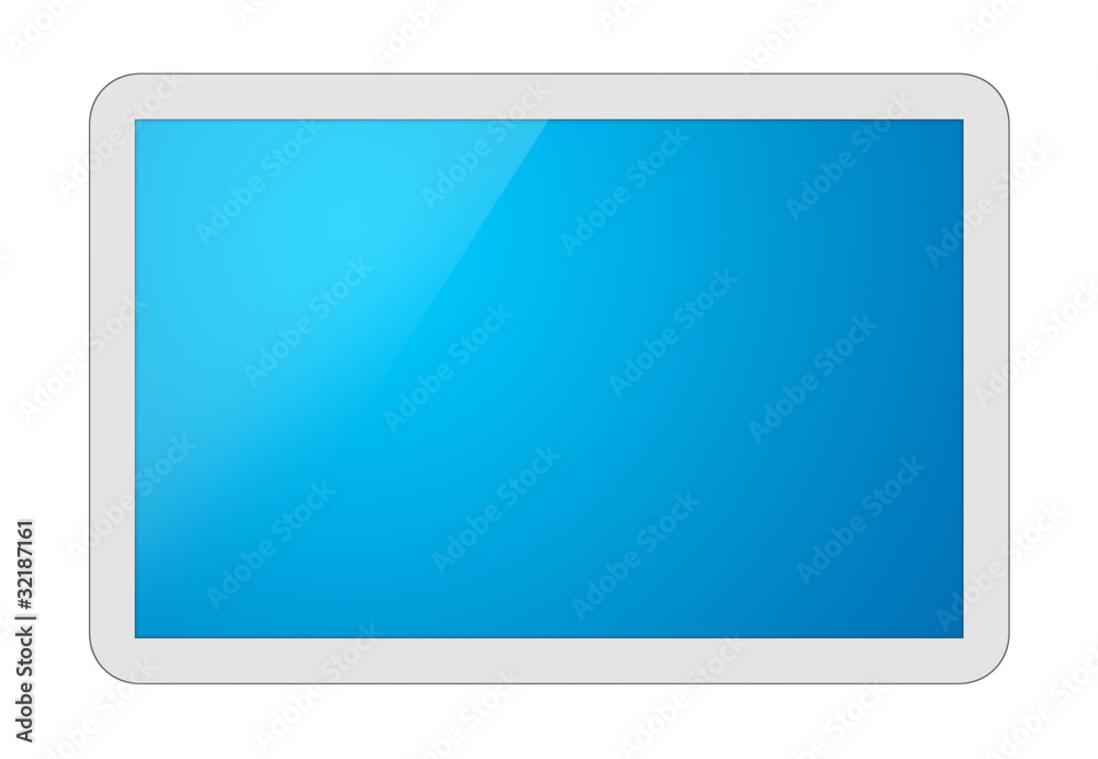 White Tablet PC with Clipping Path White Tablet PC with Clipping Path