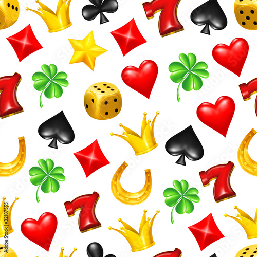 Gambling And Luck, seamless pattern