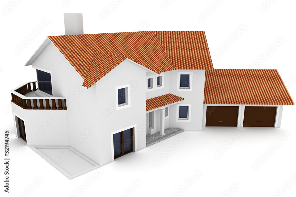 3d house isolated on white 3d house isolated on white