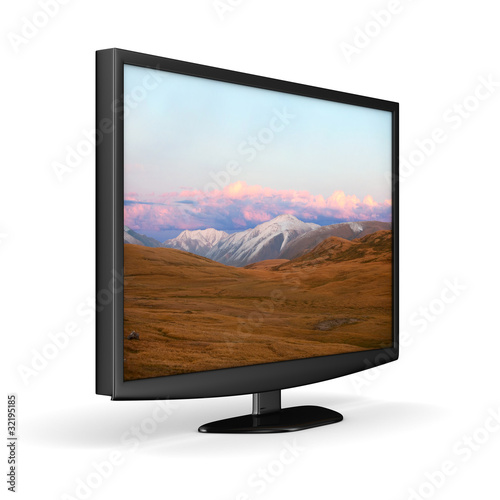 TV on white background. Iso...