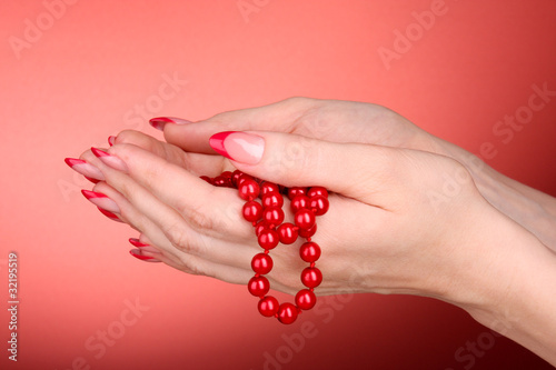 Beads in hand