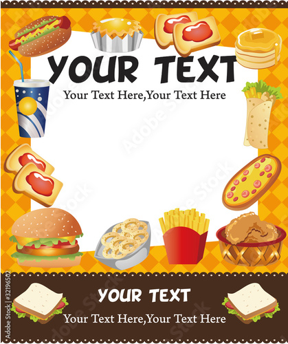cartoon fast food card