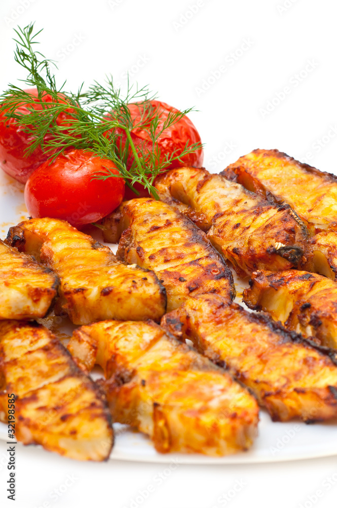 Prepared Sterlet with tomatoes Prepared Sterlet with tomatoes