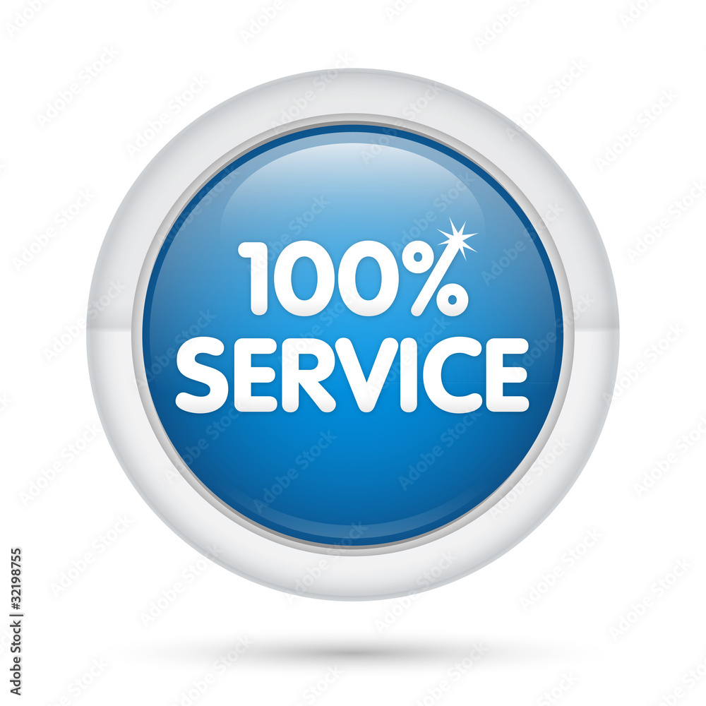 3D_100% Service_blu