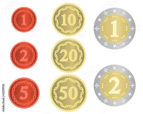 Canvastavla Imaginary collection of coins