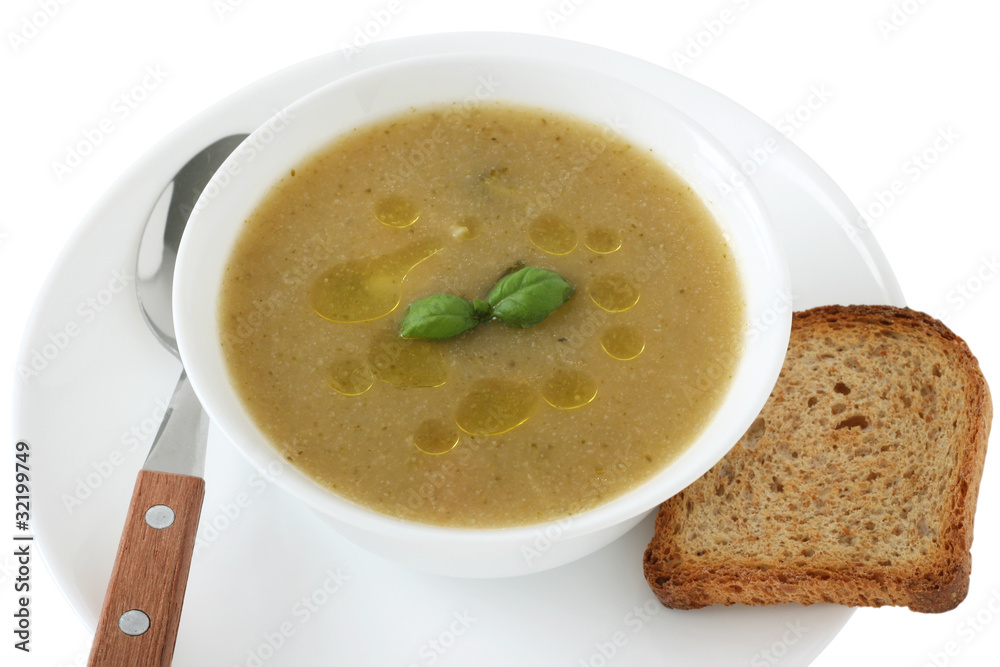 vegetable soup with oil and toast vegetable soup with oil and toast