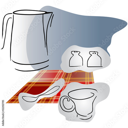 Kitchen composition. Vector illustration.