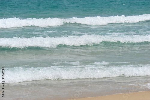Incoming Waves At The Seaside