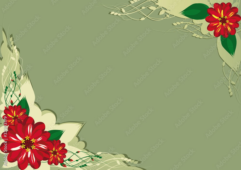 Obraz premium background with angular floral elements