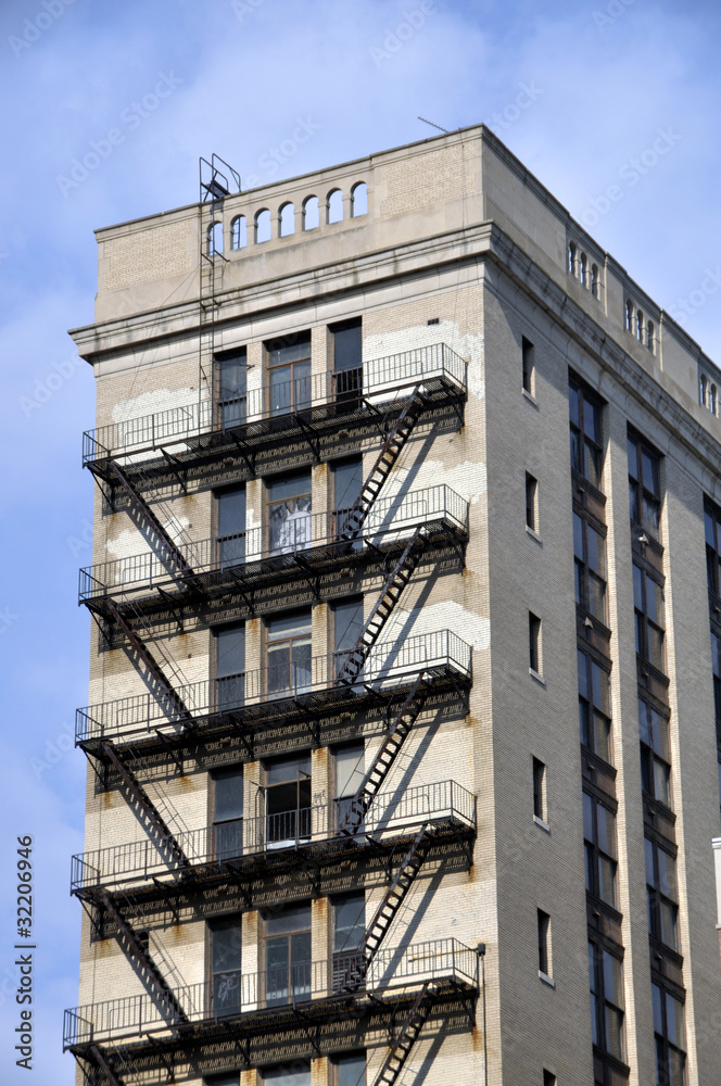 Fototapeta premium Urban housing and fire escape