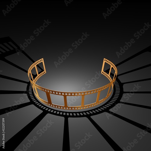 golden film strip