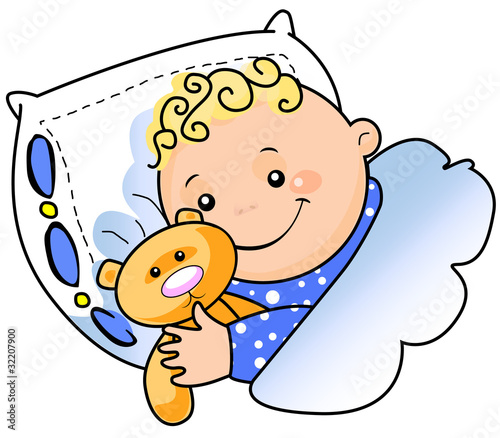 baby boy going to sleep