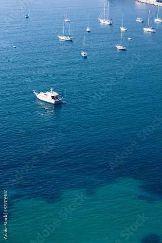 yacht boats in mediterranean sea