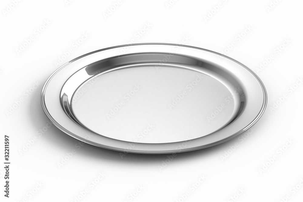 Empty silver plate Empty silver plate