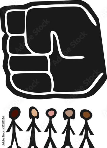 Big Fist Over People