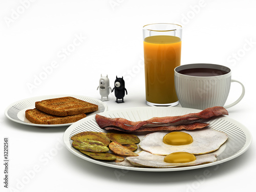 diavoli alieni a colazione rendering 3d photo
