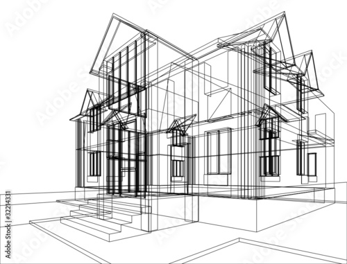 Abstract sketch of house